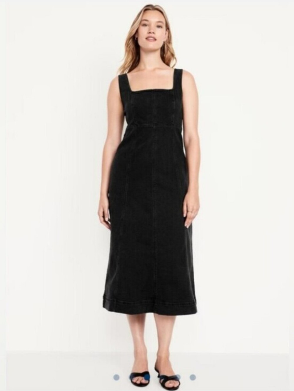 NWOT Black Midi Denim Dress - XXL Petite